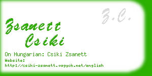 zsanett csiki business card